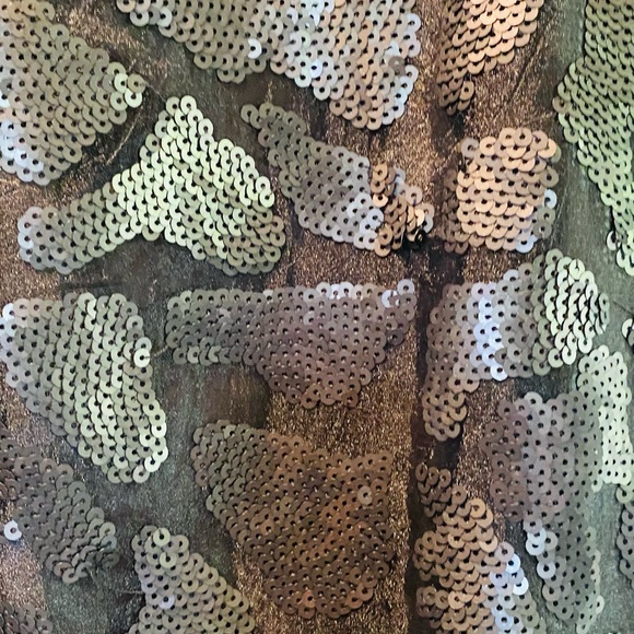 NWT Ann Taylor Black Sequin A-line Skirt Size 10 - Picture 3 of 7